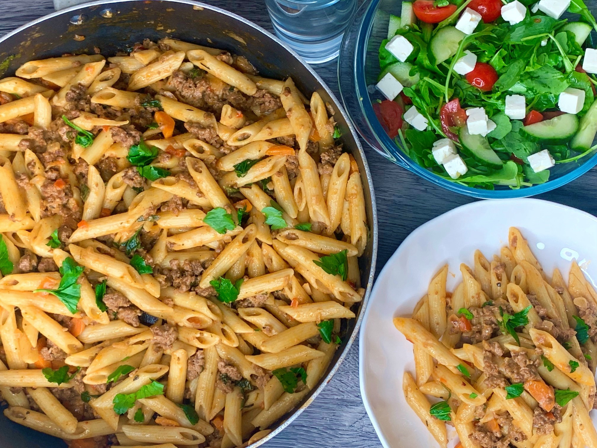 Easy Creamy Beef Penne (£1.24p)