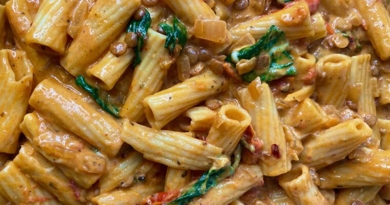 Creamy Vegan Lentil Pasta(£1.16p)